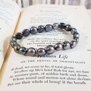 {nwt} Cultured Saltwater Pearl Stretch Bracelet